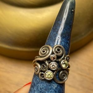 Pandora Silver Ring with stones